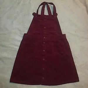 Corduroy burgundy dress